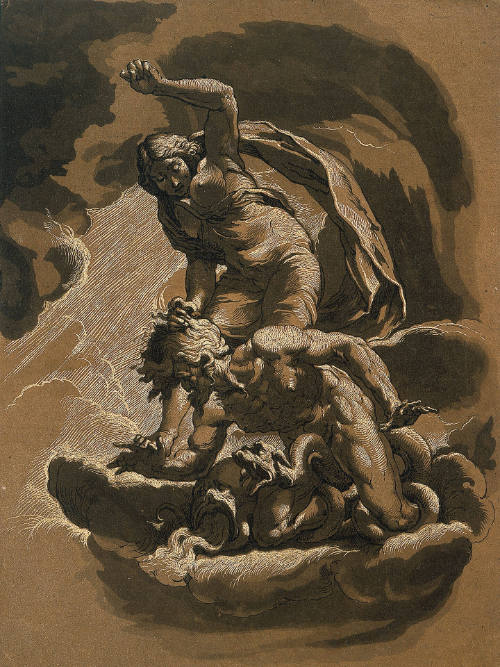 Virtue Attacking Vice, after Jacopo Ligozzi