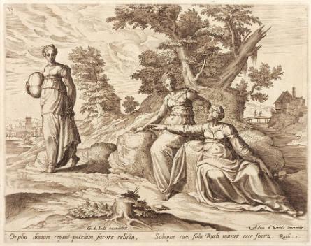 Orpha Leaving Ruth and Naomi, plate 1 from The Story of Ruth, after Adriaen de Weerdt