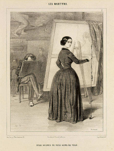 Deux heures de pose hors de tour [Two hours of posing without turning around], plate 7 from Les Martyrs [The Martyrs], in Le Charivari, 20 July 1841