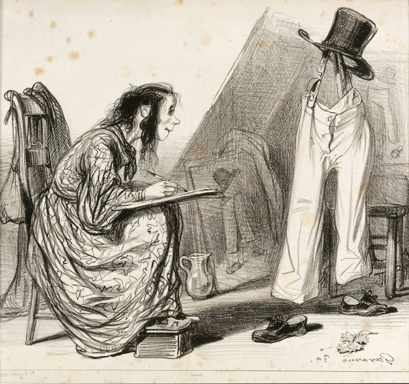 La Peinture [Painting], plate 1 from Les Muses [The Muses], in La Caricature, 21 March 1839