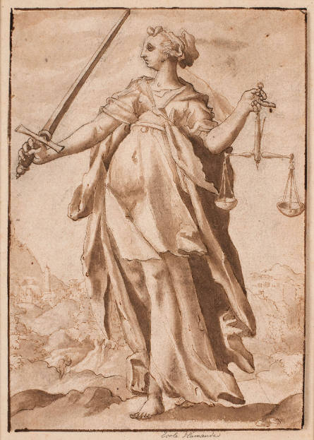 Justice, after Hendrick Goltzius