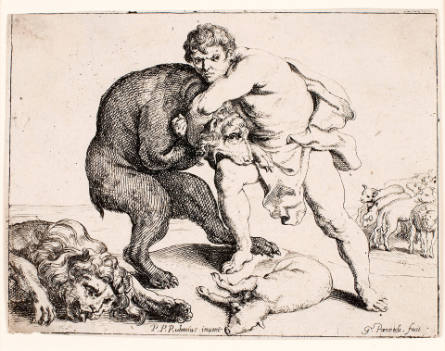 David Strangling the Bear, after Peter Paul Rubens