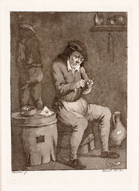 A Peasant Packing a Pipe, after David Teniers
