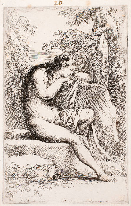 A Seated Female Nude in the Wilderness, from the Figurine