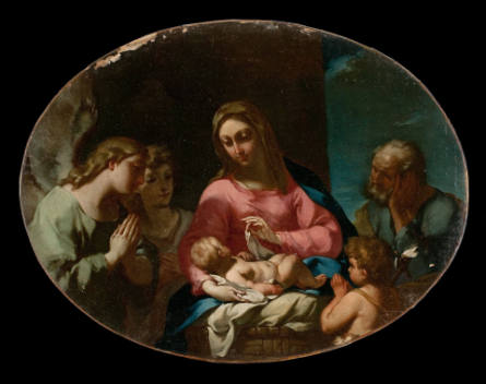 The Holy Family with Adoring Angels