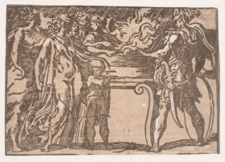 Mutius Scaevola or The Sacrifice, after Parmigianino