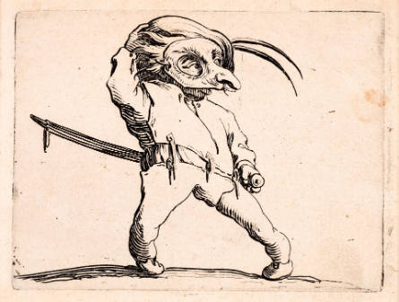 L’Homme masqué aux jambes torses [Masked Man with Twisted Legs], plate 13 from Les Gobbi