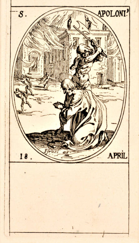 S. Apollonius, plate 32 from Les Images des saints [Images of Saints]