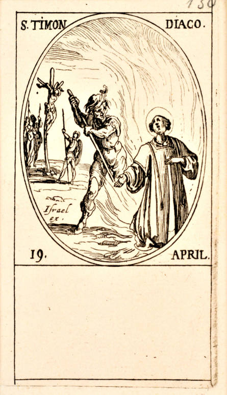 S. Timon, plate 32 from Les Images des saints [Images of Saints]