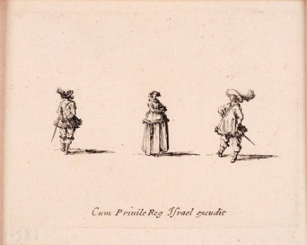 Une Dame, au manteau court dorde de fourrures, entre deux hommes [Woman in a Short Fur-Trimmed Coat, Between Two Men], from Les Fantaisies