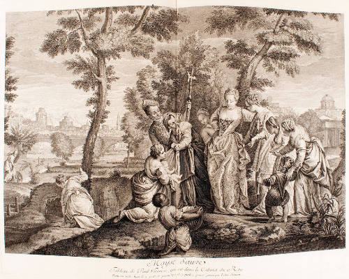 Moses Rescued from the Nile, after Paolo Veronese, plate 150 from the Recueil d’estampes d’après les plus beaux tableaux et d’après les plus beaux dessins qui sont en France [Collection of Prints after the Most Beautiful Paintings and Drawings in France](