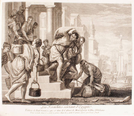 Israelites Leaving Egypt, after Paolo Veronese, plate 153 from the Recueil d’estampes d’après les plus beaux tableaux et d’après les plus beaux dessins qui sont en France [Collection of Prints after the Most Beautiful Paintings and Drawings in France](the