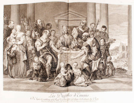 Christ at Emmaus, after Paolo Veronese, plate 154 from the Recueil d’estampes d’après les plus beaux tableaux et d’après les plus beaux dessins qui sont en France [Collection of Prints after the Most Beautiful Paintings and Drawings in France](the Cabinet