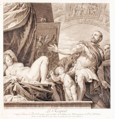 Allegory of Respect, after Paolo Veronese, plate 161 from the Recueil d’estampes d’après les plus beaux tableaux et d’après les plus beaux dessins qui sont en France [Collection of Prints after the Most Beautiful Paintings and Drawings in France](the Cabi