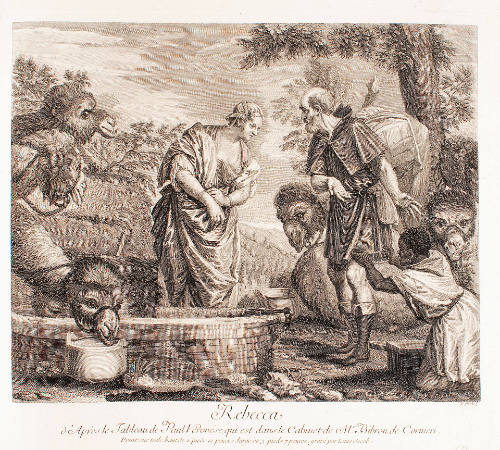 Rebecca at the Well, after Paolo Veronese, plate 172 from the Recueil d’estampes d’après les plus beaux tableaux et d’après les plus beaux dessins qui sont en France [Collection of Prints after the Most Beautiful Paintings and Drawings in France](the Cabi