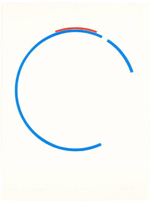 Blue and Red Incomplete Neon Circles