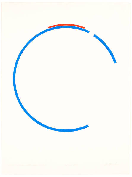 Blue and Red Incomplete Neon Circles