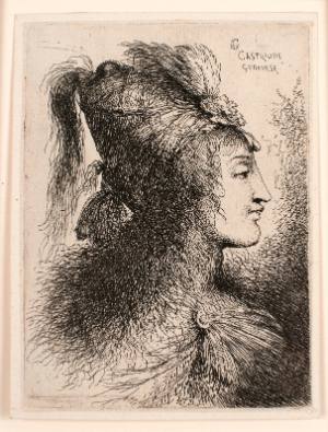 Head of a Young Man in Profile Turned Toward the Right , from the Small Heads with Oriental Headdresses