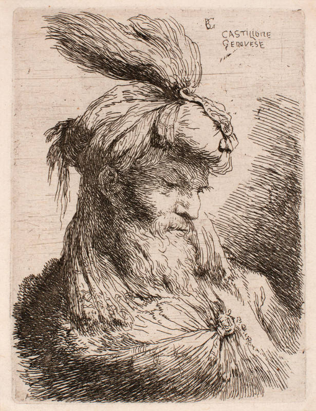 Head of an Old Man with a Turban Facing to the Right, from the Small Heads with Oriental Headdresses