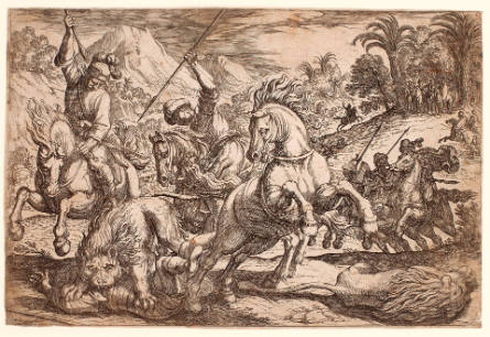 Lion Hunt, from Chasses d'animaux
