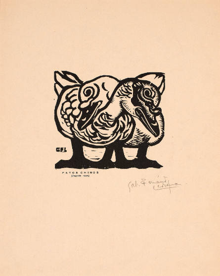Patos chinos, from a portfolio of woodcuts