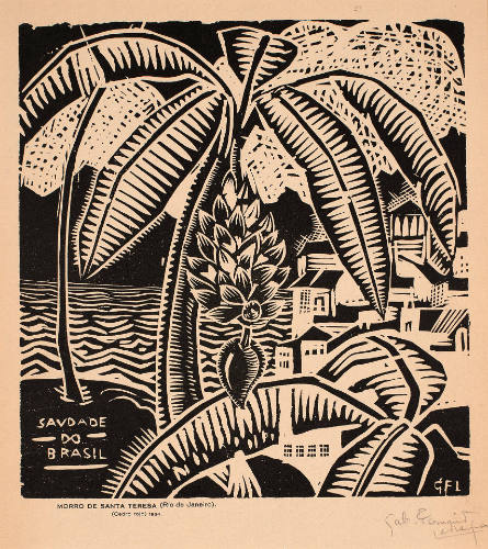 Morro de Santa Teresa [Bluff of Saint Theresa] (Rio de Janeiro), from a portfolio of woodcuts