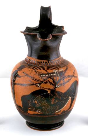 Black-Figure Oinochoe (Wine Pitcher)