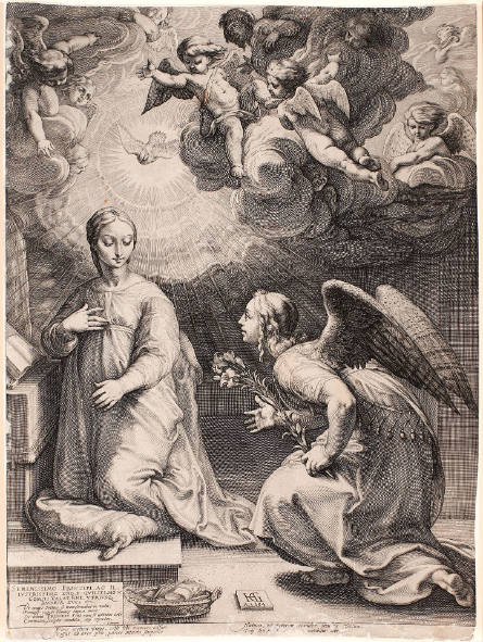 The Annunciation, from Meisterstiche