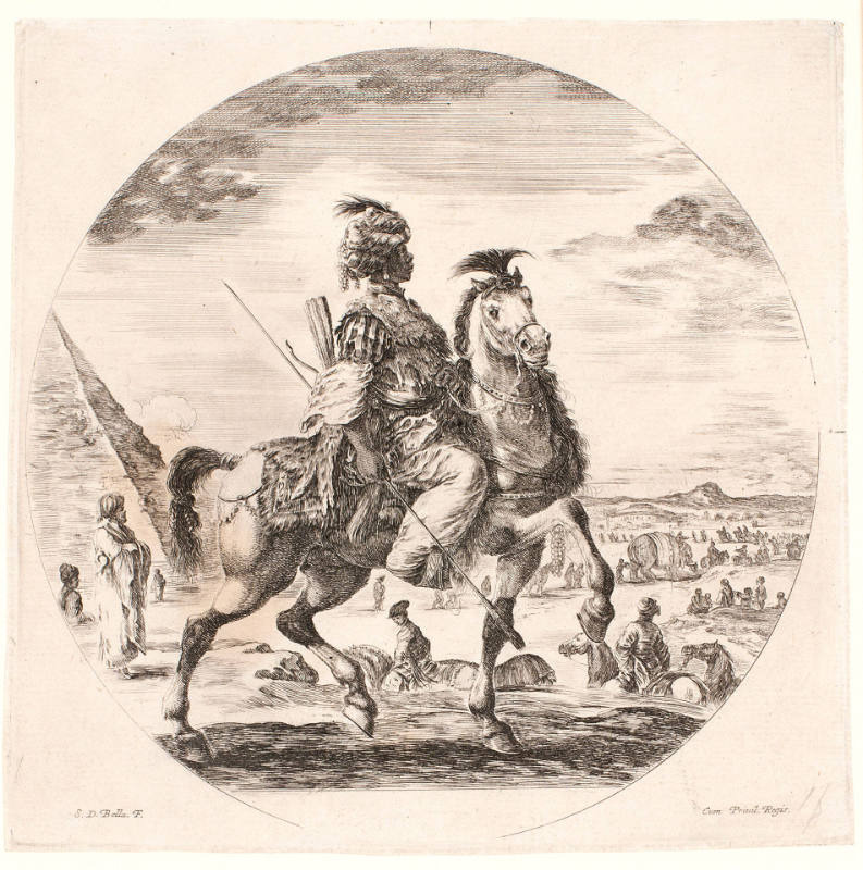 African horseman near a Pyramid, from The Hungarian, Polish and African Riders