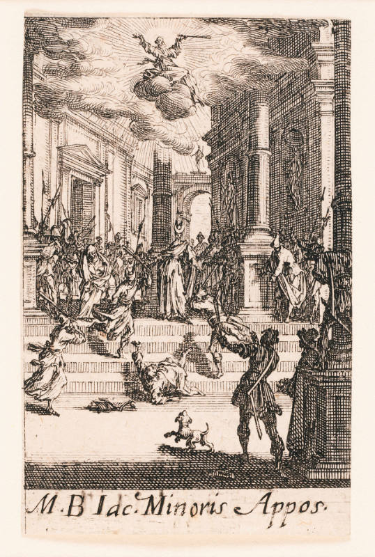 Martyre de S. Jacques le Mineur [Martyrdom of St. James the Lesser], from Les Petits Apôtres [The Little Apostles]