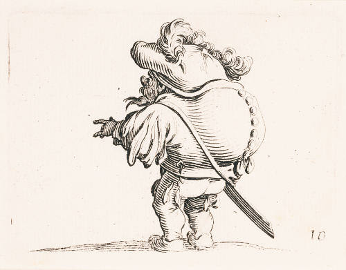 L'Homme au gros dos orné des boutons [Man with the Large Back Decorated with Buttons], plate 10 from Les Gobbi