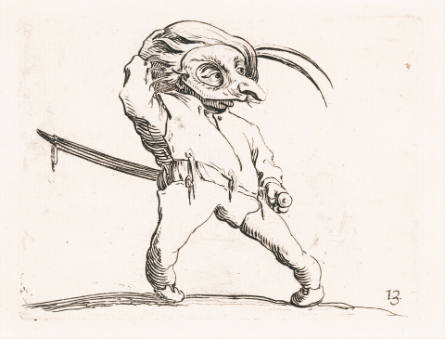 L'Homme masqué aux jambes torses [Masked Man with Twisted Legs], plate 13 from Les Gobbi
