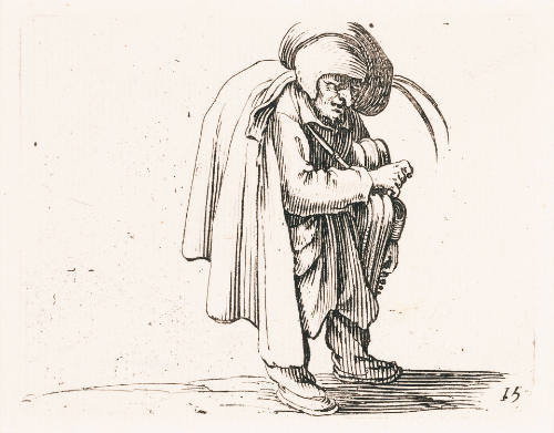 Le Joueur de vielle [Hurdy-Gurdy Player], plate 15 from Les Gobbi