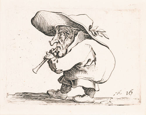 Le Joueur de flageolet [Flageolet Player], plate 16 from Les Gobbi