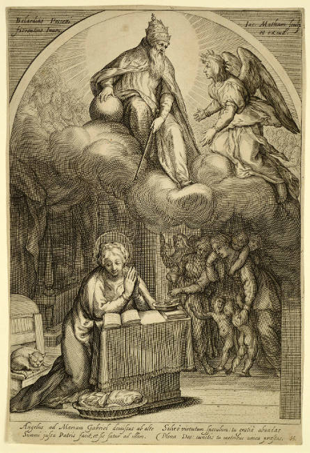 The Lord and Gabriel Anticipating the Annunciation, after Bernardino Pocetti