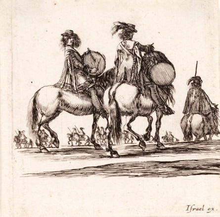 Two Riders with Drums, from Divers exercices de cavalerie [Various calvary exercises]