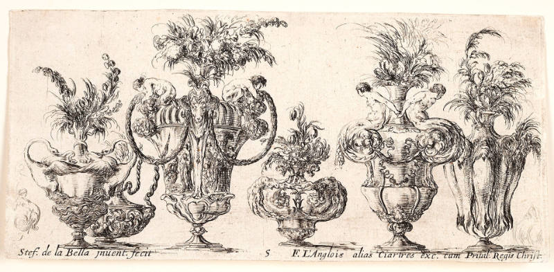 Six Vases, from Raccolta di vasi diversi [Collection of different vases]