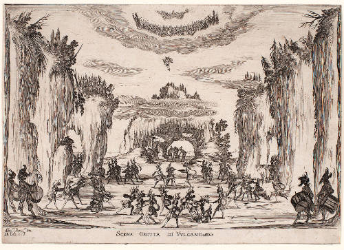 Scena grotta di Vulcano [The Cave of Vulcan], from Le Nozze degli Dei [The Marriage of the Gods], after Alfonso Parigi