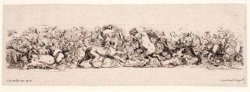 Frieze ofGrapevines with Putti, Satyrs and Lions, plate 11 from Ornamenti di fregi e fogliami [Ornaments with Friezes and Foliage]