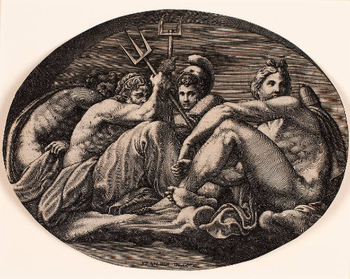 Apollo, Neptune, Pluto and Athena, after Francesco Primaticcio