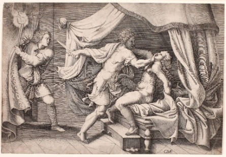Tarquin and Lucretia, after Giulio Romano