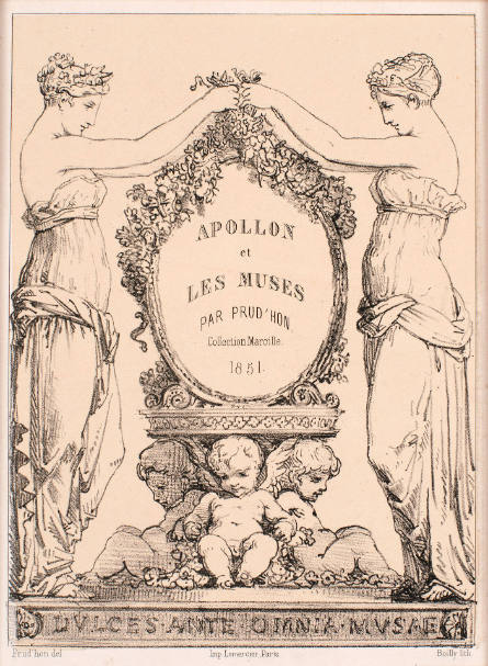 Title page to Apollon et les Muses, after Pierre-Paul Prud'hon