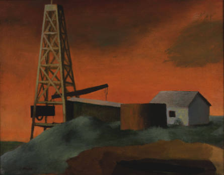 Oil Well at Sunset