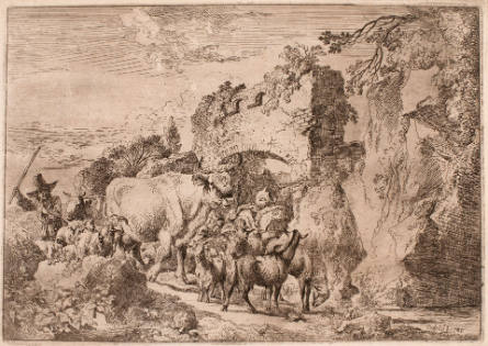 The Herd Being Driven Through an Arch