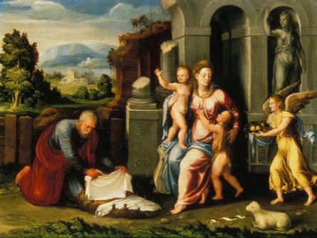 Holy Family with the Young Saint John the Baptist and an Angel