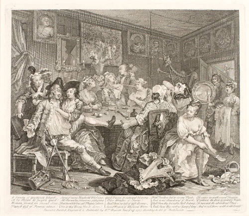 The Orgy, plate III from A Rake's Progress