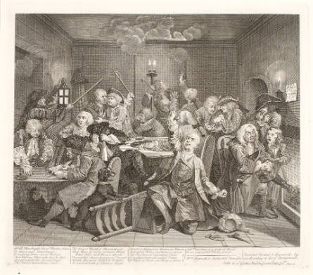 The Gaming House, plate VI from A Rake's Progress