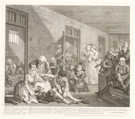 The Madhouse, plate VIII from A Rake's Progress