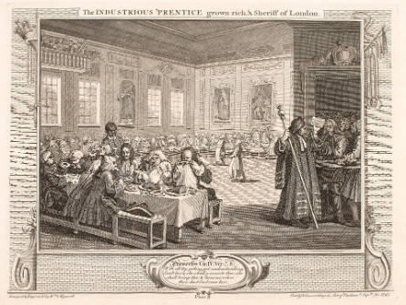 The Industrious 'Prentice Grown Rich and Sheriff of London, plate VIII from Industry and Idleness