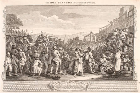 The Idle 'Prentice Executed at Tyburn, plate XI from Industry and Idleness